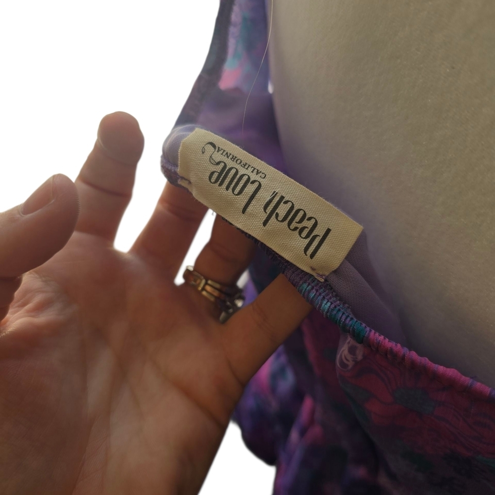 Peach Love California Purple and Blue Dress - Picture 5 of 5